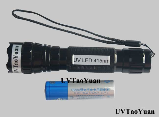 UV LED 415nm手电筒 3W - 点击图像关闭